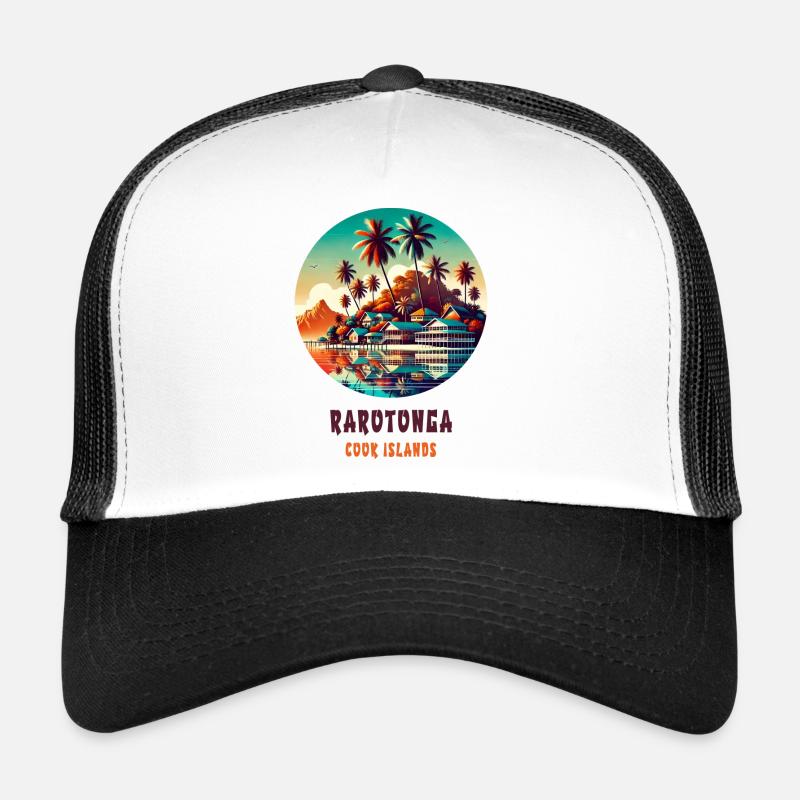 Parotonga Cook Islands Retro Strand Trucker Cap