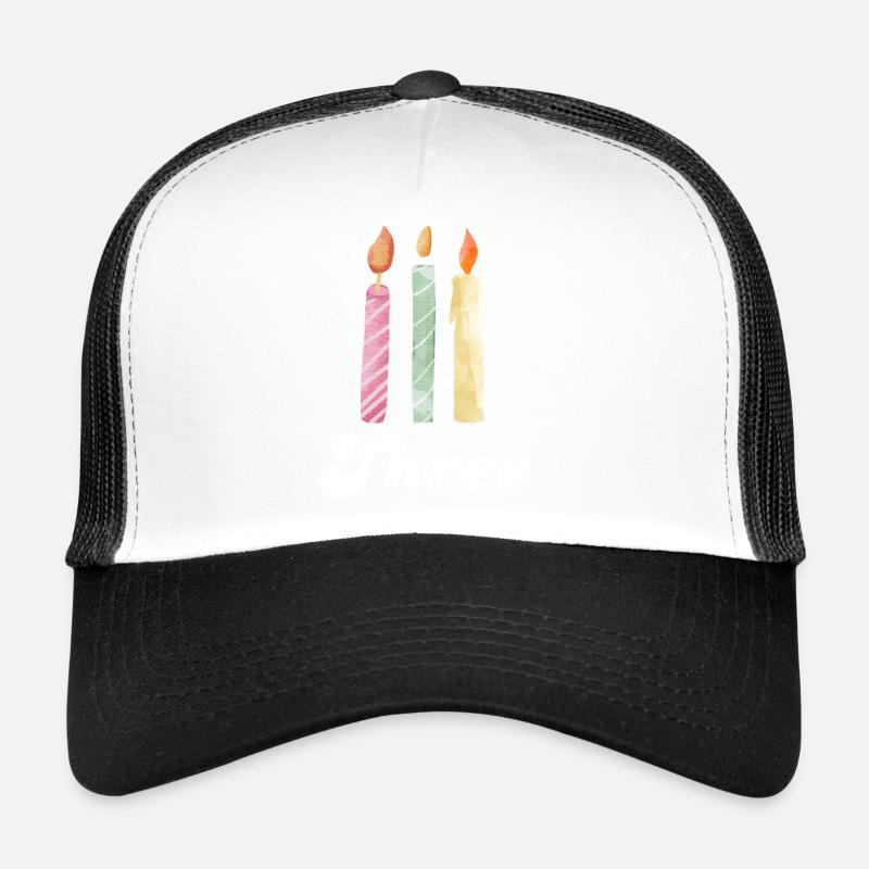 3e anniversaire bougie Casquette trucker 
