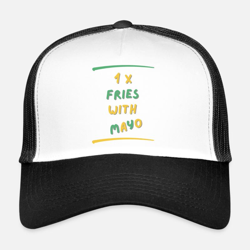 FRITES À LA MAYONNAISE - Casquette trucker  - blanc/noir