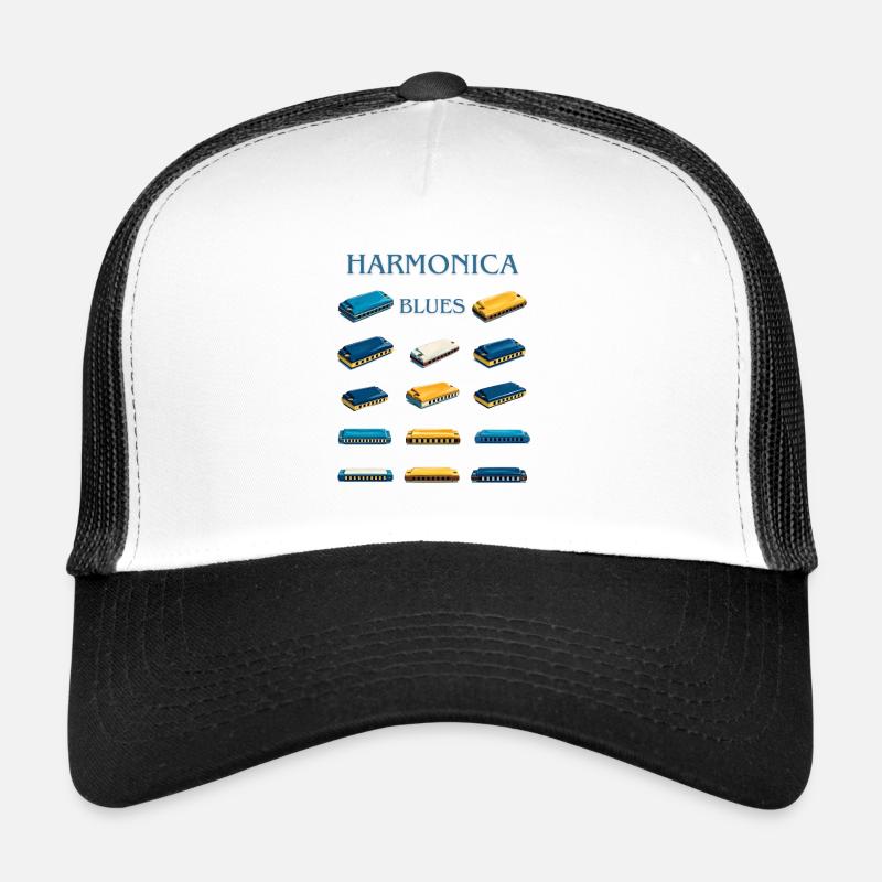 15 harmonica blues icons Casquette trucker 