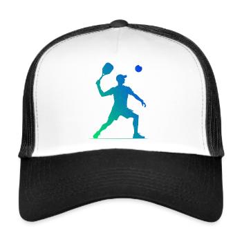 Men's Women's Racquetball Play Racquetball - Trucker Cap - white/black - Front