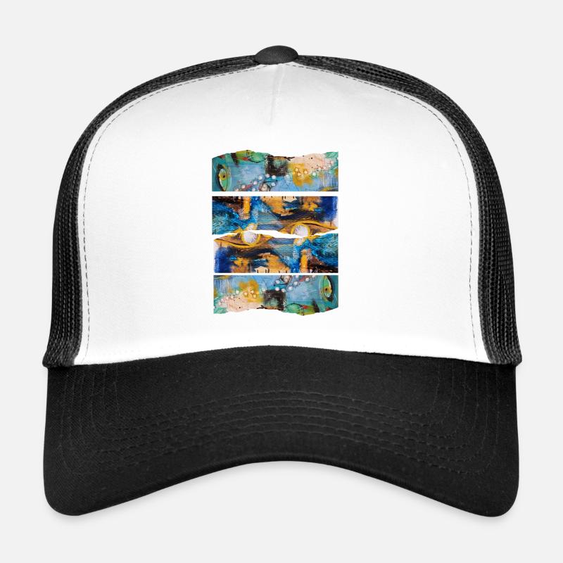 Expression colorée abstraite Casquette trucker 