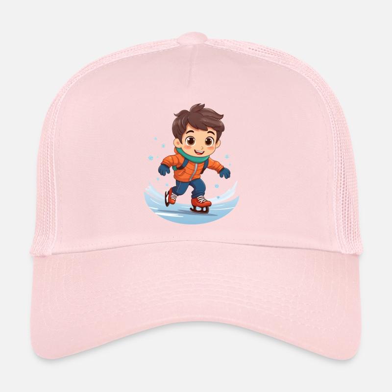 Ice skating in winter Trucker Cap