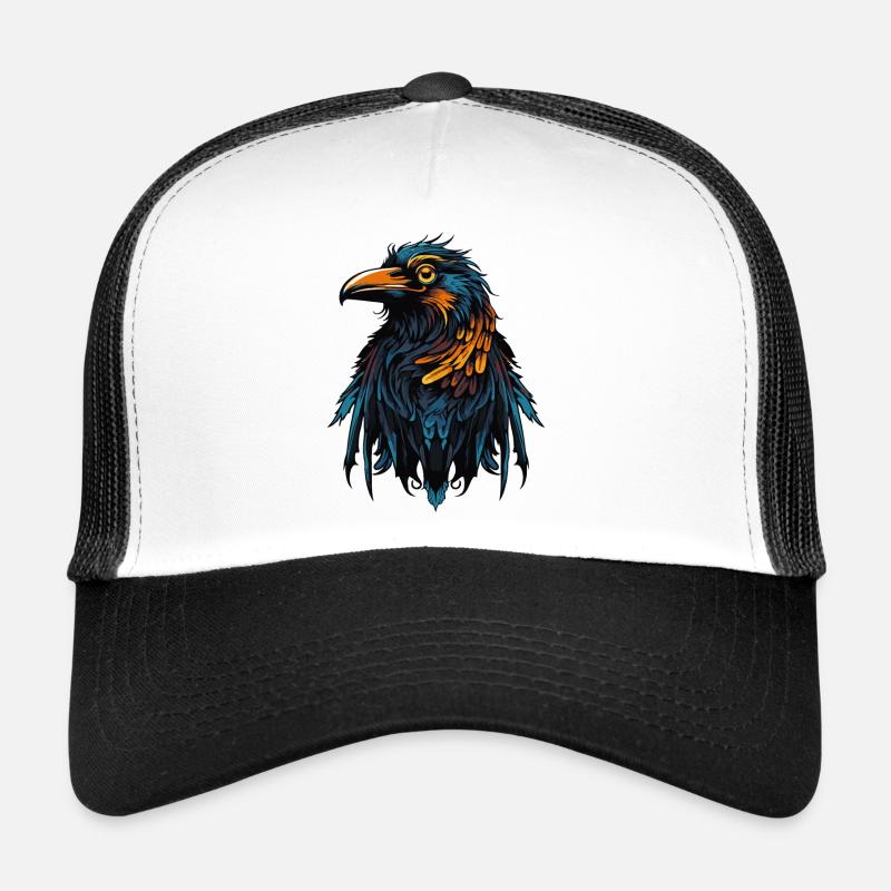 Rabe Vogel - Trucker Cap - Weiß/Schwarz