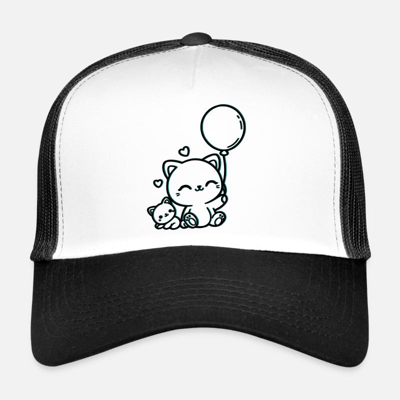 Félin - Casquette trucker - blanc/noir