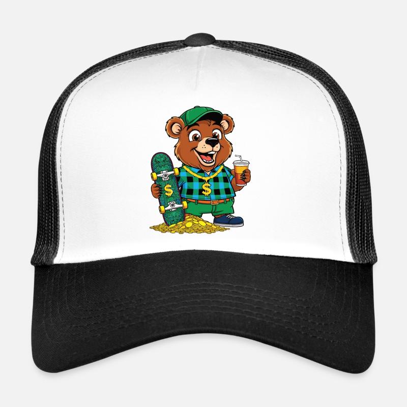 Ours patineur cool Casquette trucker 