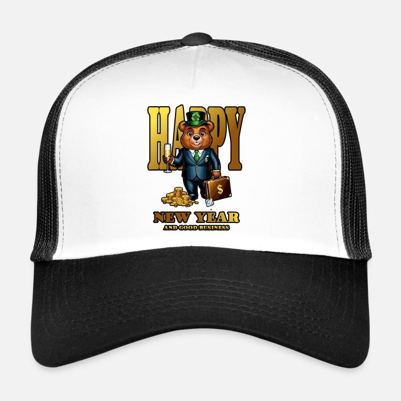 Neujahr Glücks Bär Trucker Cap