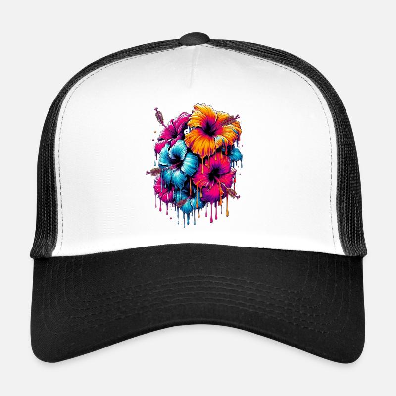 Fleurs d’hibiscus Casquette trucker 
