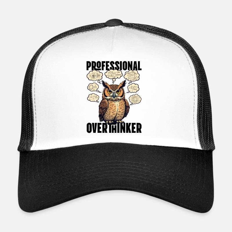 Penseur professionnel – Hibou avec des bulles de pensée Casquette trucker 