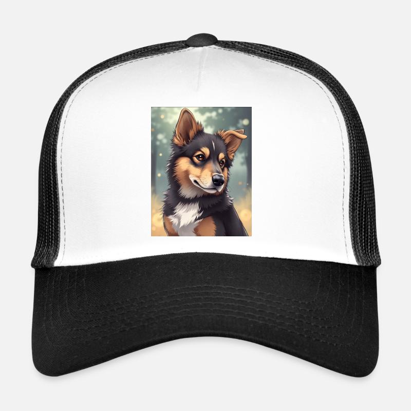 Süßer Hund im Anime-Stil Trucker Cap
