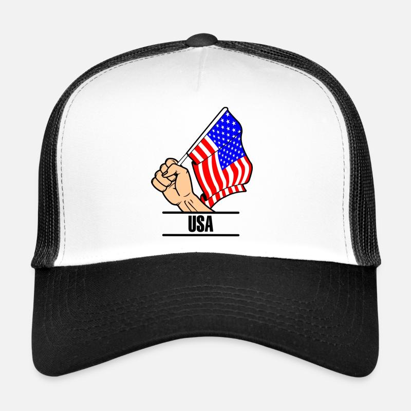 Flagge USA Fausttext USA Trucker Cap