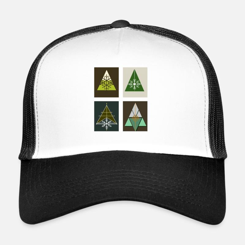 Weihnachtsbäume - Art - Trucker Cap - Weiß/Schwarz