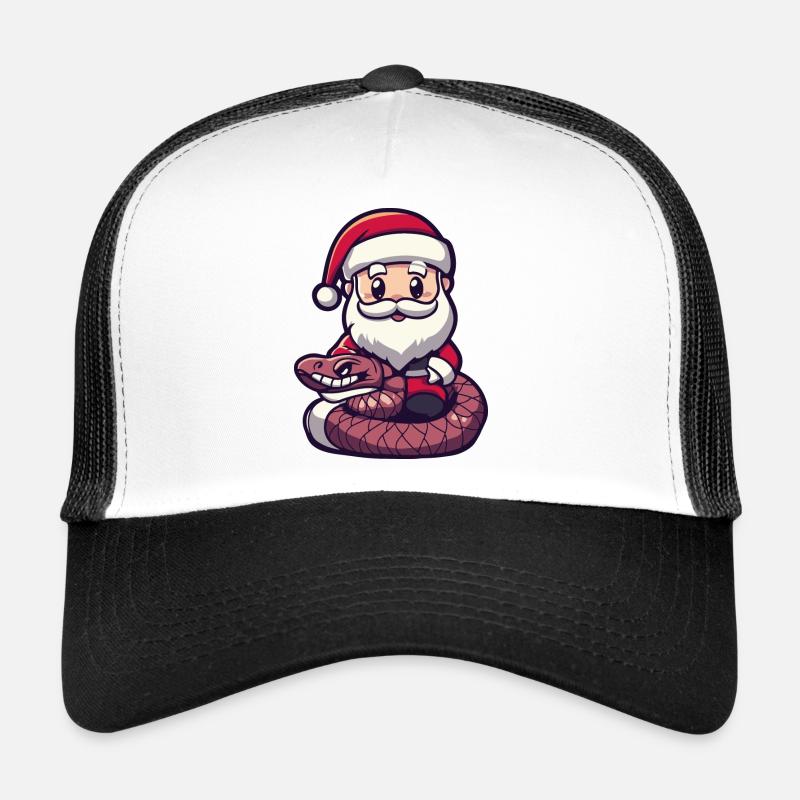 Schlange Kobra Weihnachtsmann Cartoon Trucker Cap