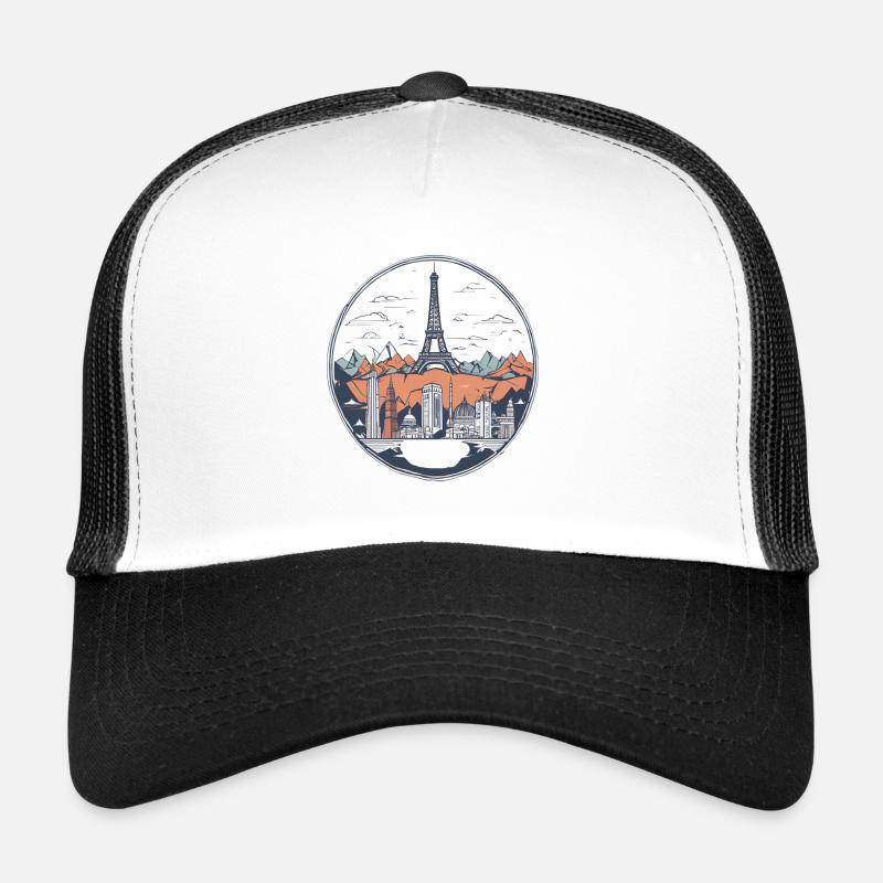 TRAVEL : PARIS EDITION - Trucker Cap - white/black