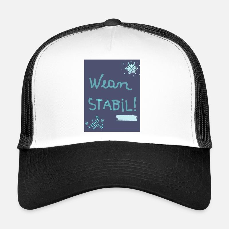 Wean stabil! - Casquette trucker  - blanc/noir