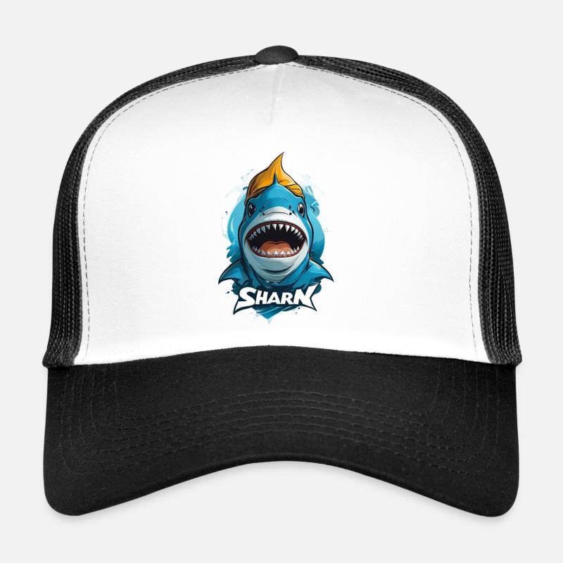 Shark - Casquette trucker - blanc/noir