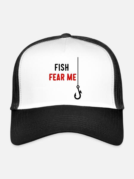Fish Fear Me - Trucker Cap - white/black - Front