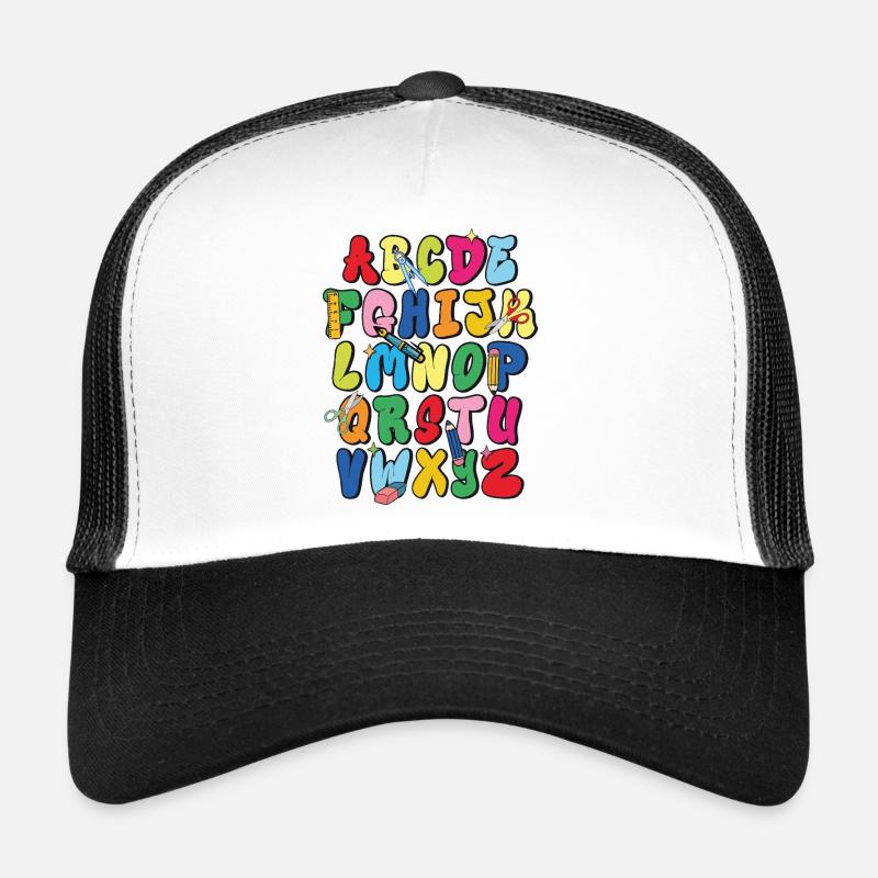 Creative ABC Design for School & Art - Trucker Cap - white/black