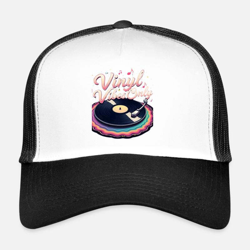 Vinyl vibes only - Trucker Cap - white/black