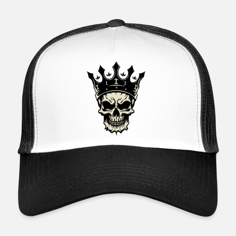 Crâne royal,Crâne en couronne Casquette trucker 