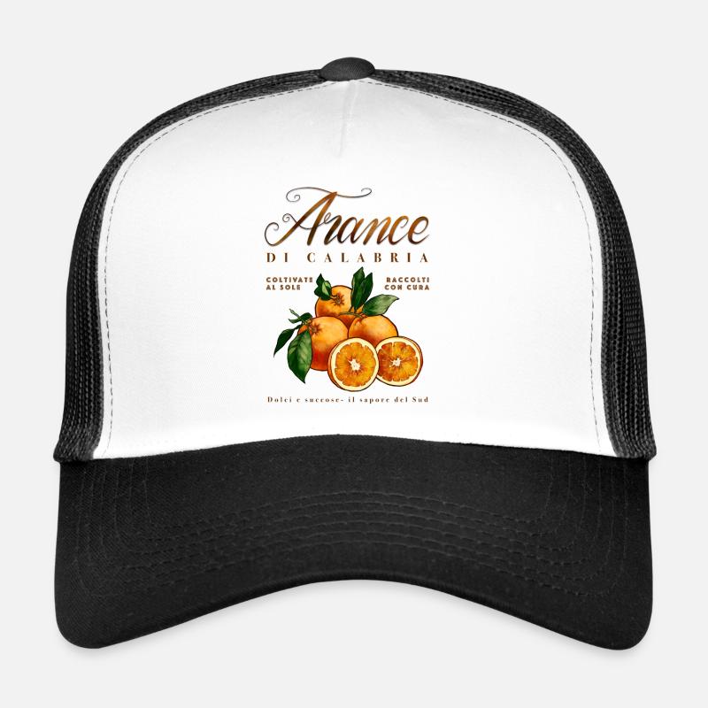 Orangen aus Kalabrien - Trucker Cap - Weiß/Schwarz