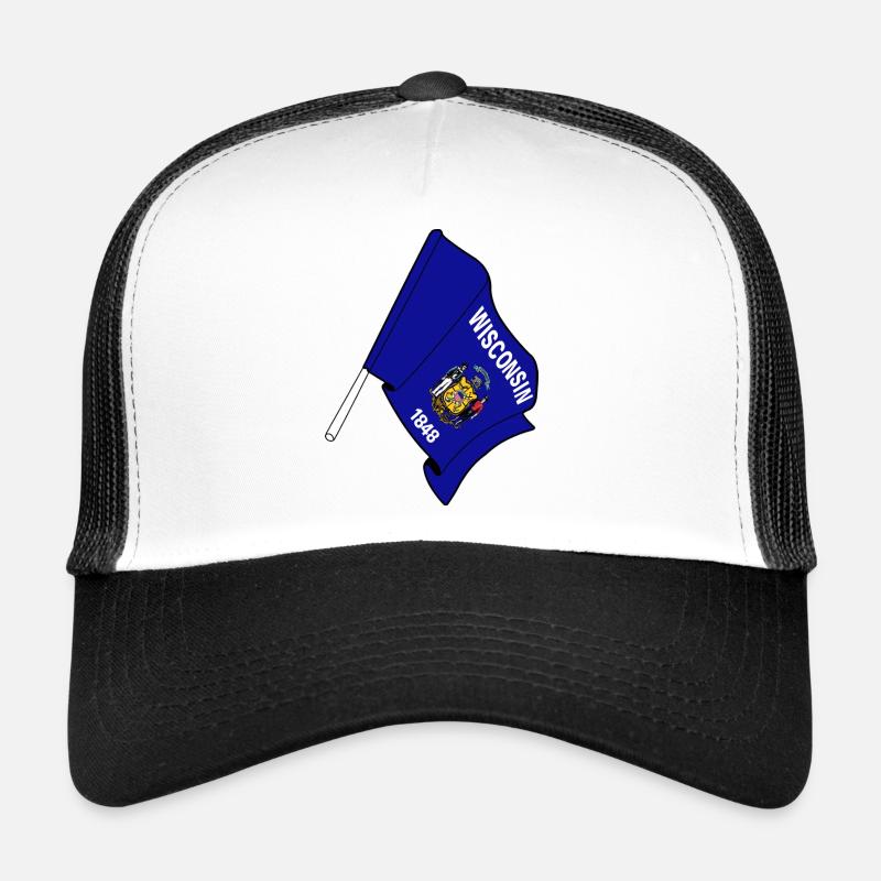 Drapeau du Wisconsin Casquette trucker 