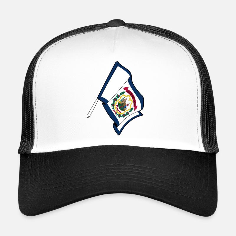 Drapeau de la Virginie-Occidentale Casquette trucker 