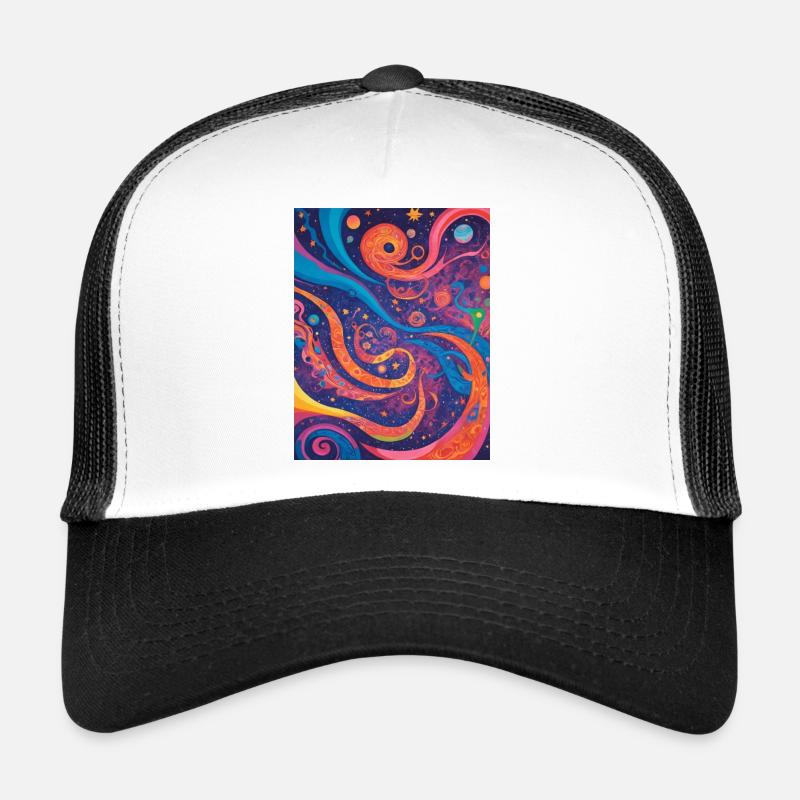 Cosmic abstraction - Trucker Cap - white/black
