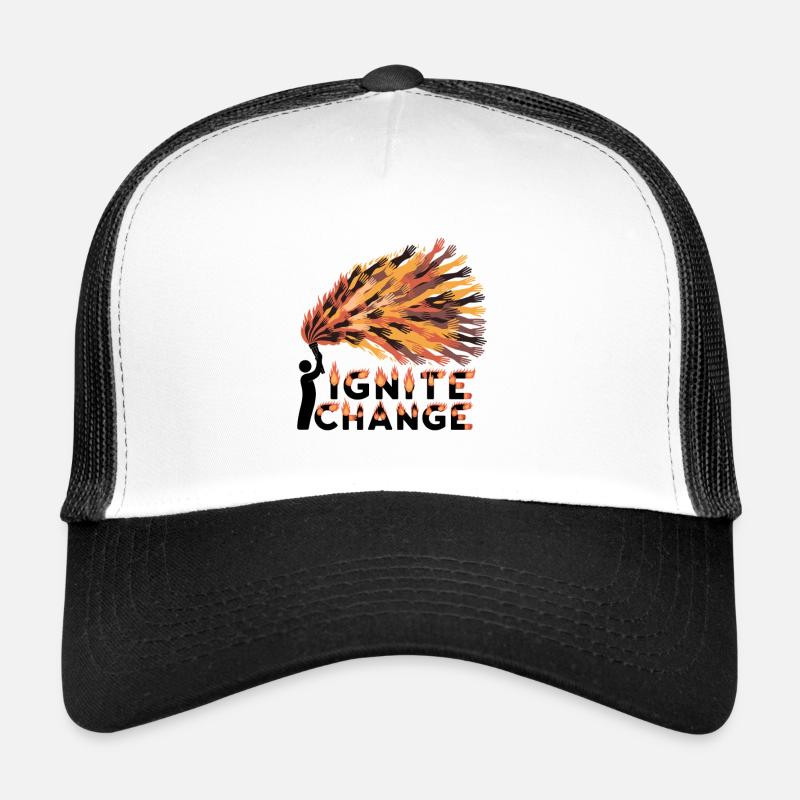 Changement – Des mains unies de feu et d’action Casquette trucker 