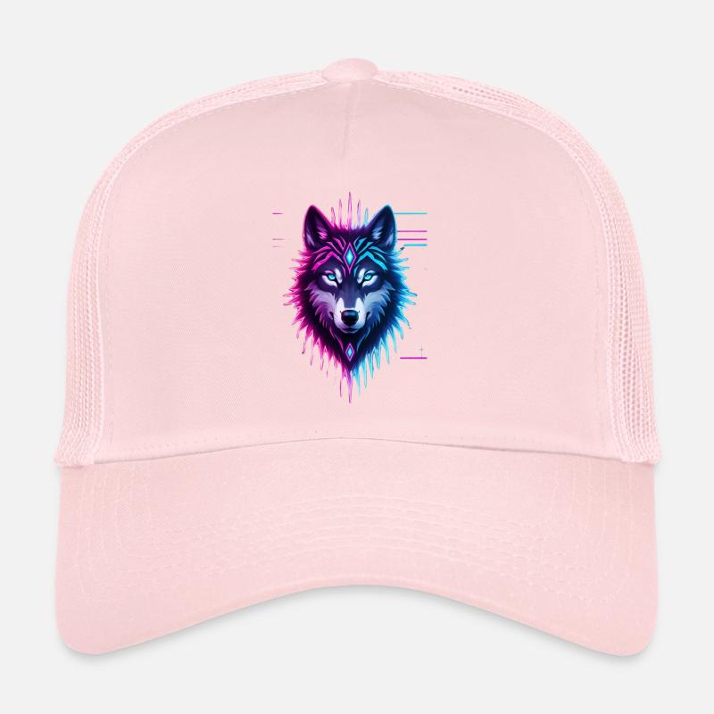Neon-Wolf Kristallkrone Trucker Cap