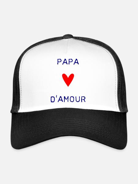 HAPPY FATHER'S DAY. DAD. FATHER'S DAY. FATHER - Trucker Cap - white/black - Front