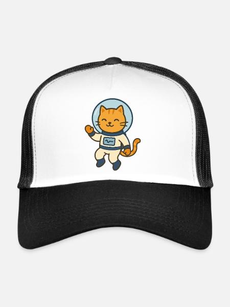 Astrocat - Trucker Cap - white/black - Front