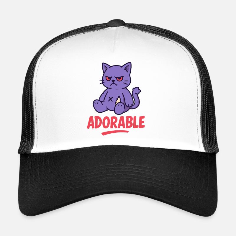 Minou - Casquette trucker  - blanc/noir