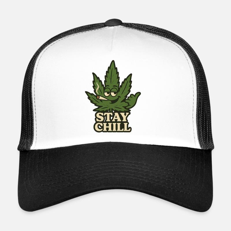 Stay Chill Cannabis Leaf Trucker Cap