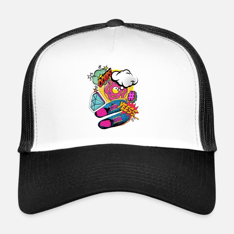 YEESS! - Colorful pop art & comic book explosion Casquette trucker 