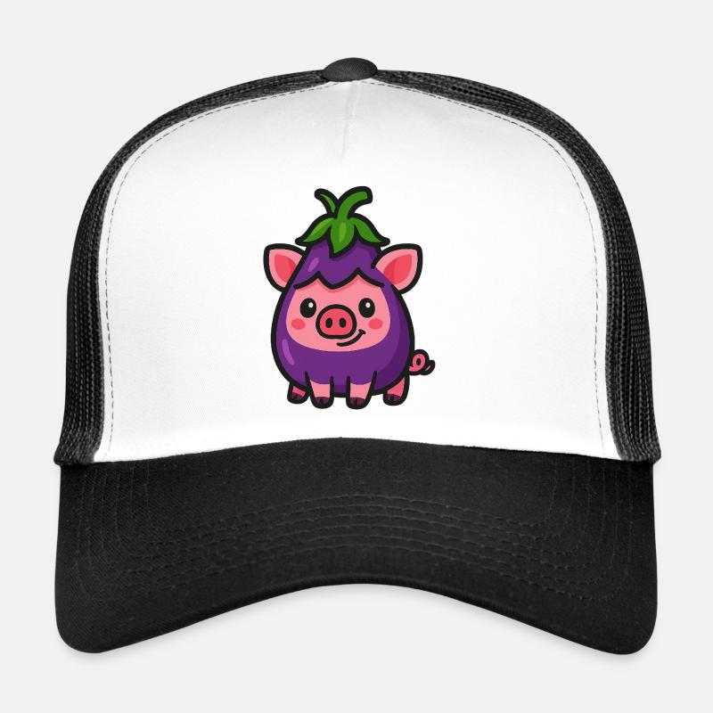 Schwein-Gina - Trucker Cap - Weiß/Schwarz