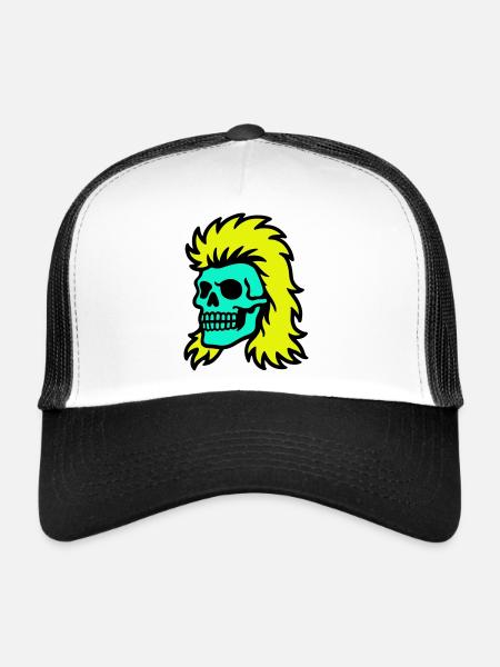 Crâne de mulet - Casquette trucker  - blanc/noir - Devant