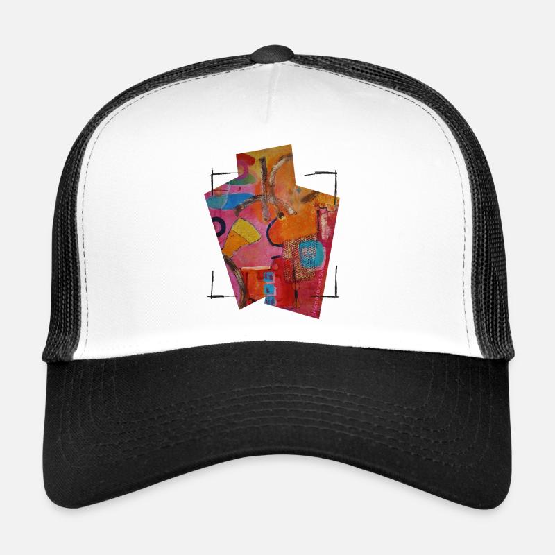 Art abstrait coloré pour la mode créative Casquette trucker 