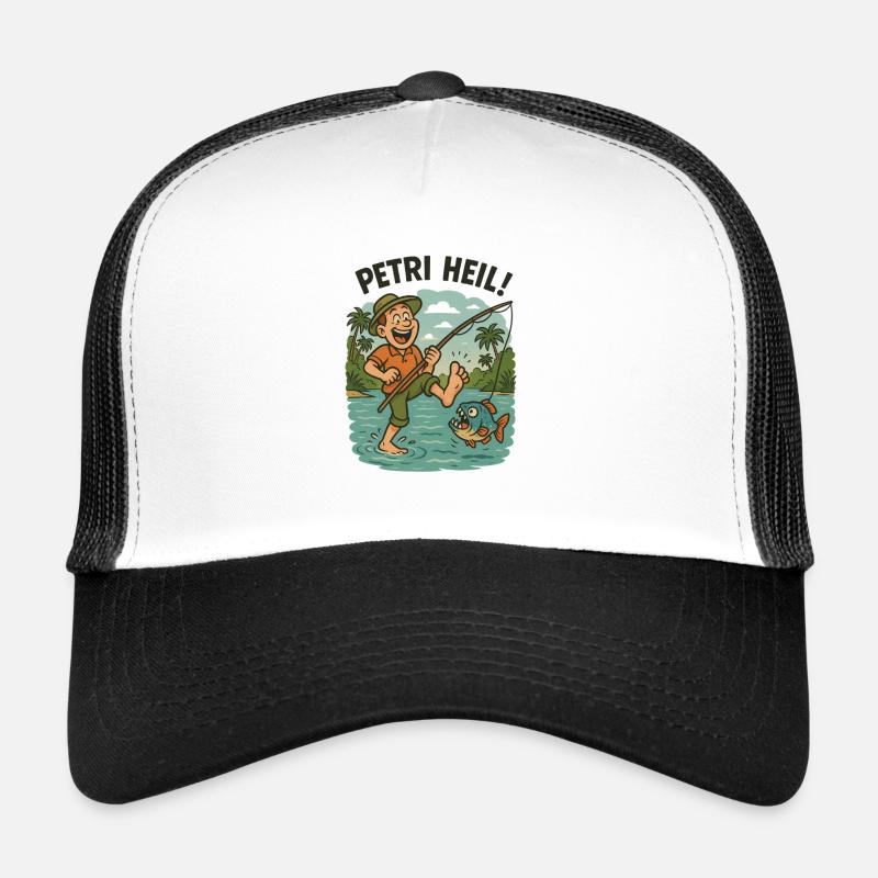 Petri Heil - oder der Piranha hängt am Zeh Trucker Cap