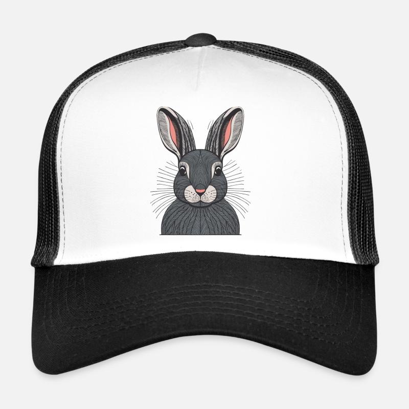 Hare - Trucker Cap - white/black