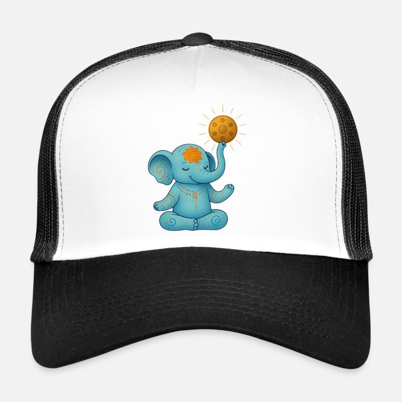 Yoga Elefant mit Handpan Sonne Trucker Cap