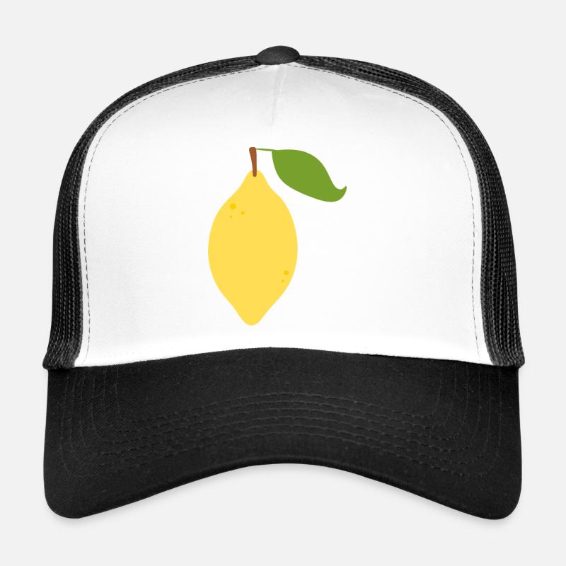 Modern Lemon Citrus Pattern Design - Trucker Cap - white/black