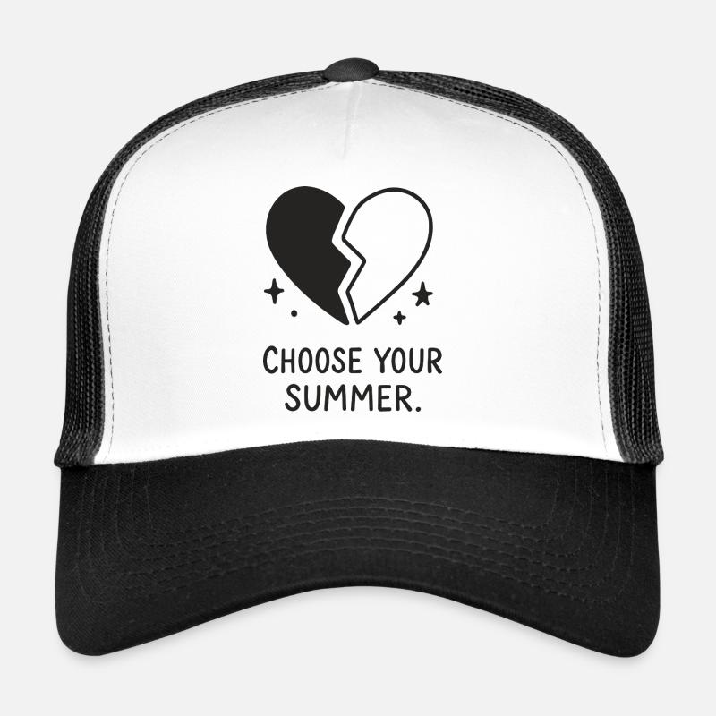 Choose Your Summer – Broken Heart - Trucker Cap - Weiß/Schwarz