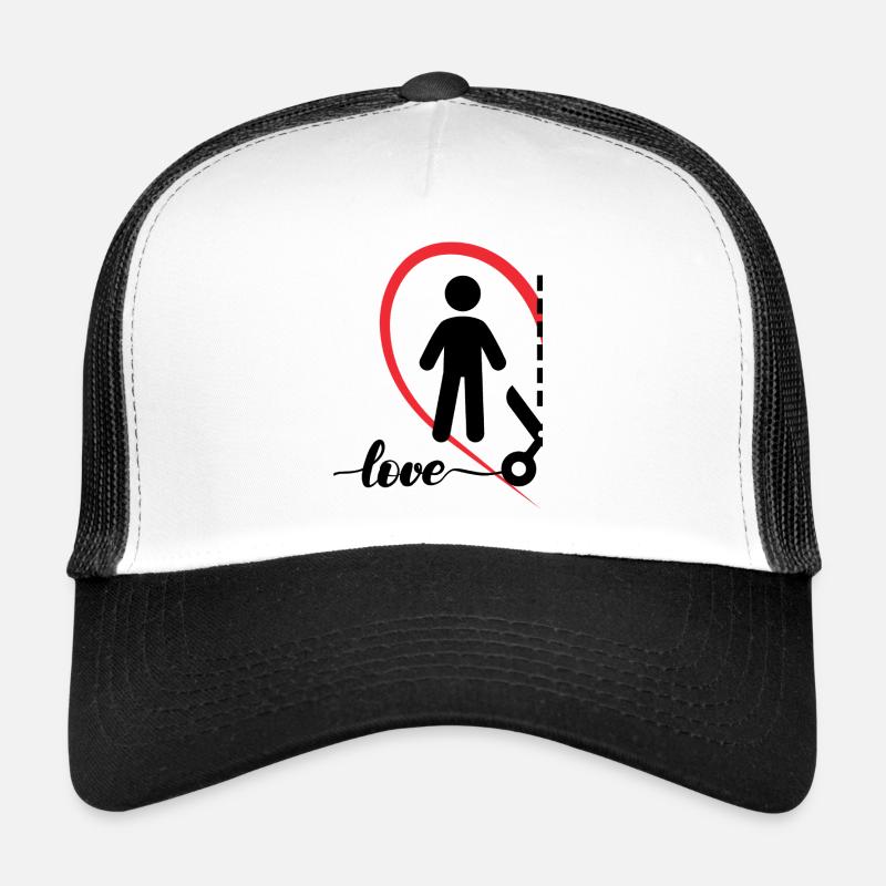 Minimalist Love Design Left Half Heart Trucker Cap