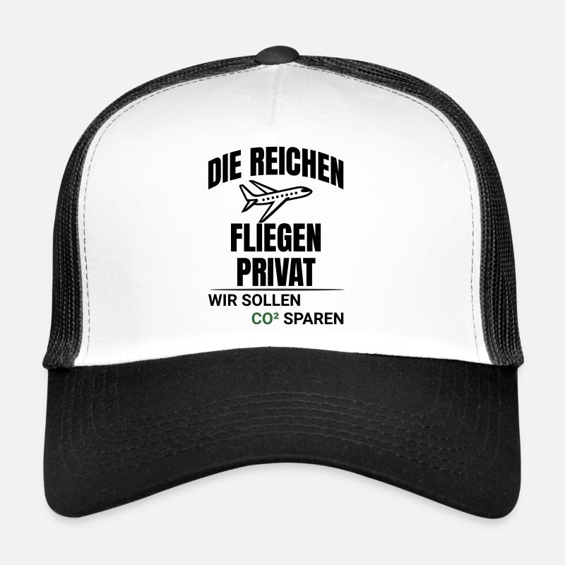 Conception abstraite de la protection du climat au CO2 - Casquette trucker  - blanc/noir