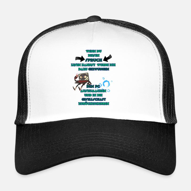 Humorvoller Computerwitz für Technikfans - Trucker Cap - Weiß/Schwarz