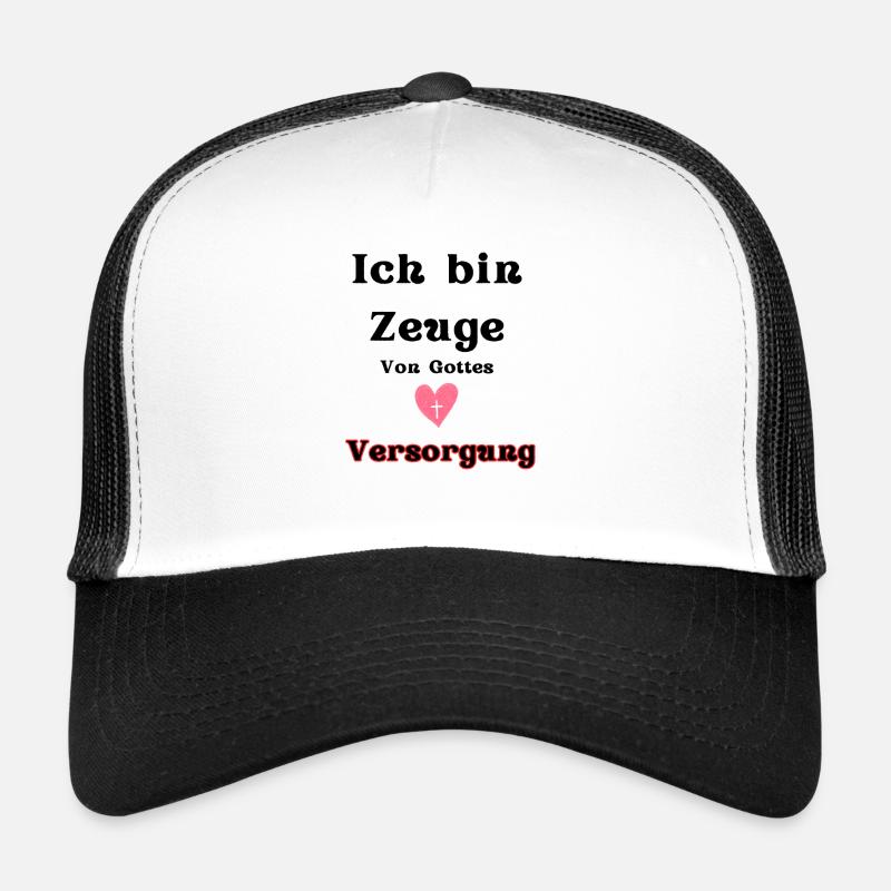 Herz und Versorgung Motiv - Trucker Cap - Weiß/Schwarz