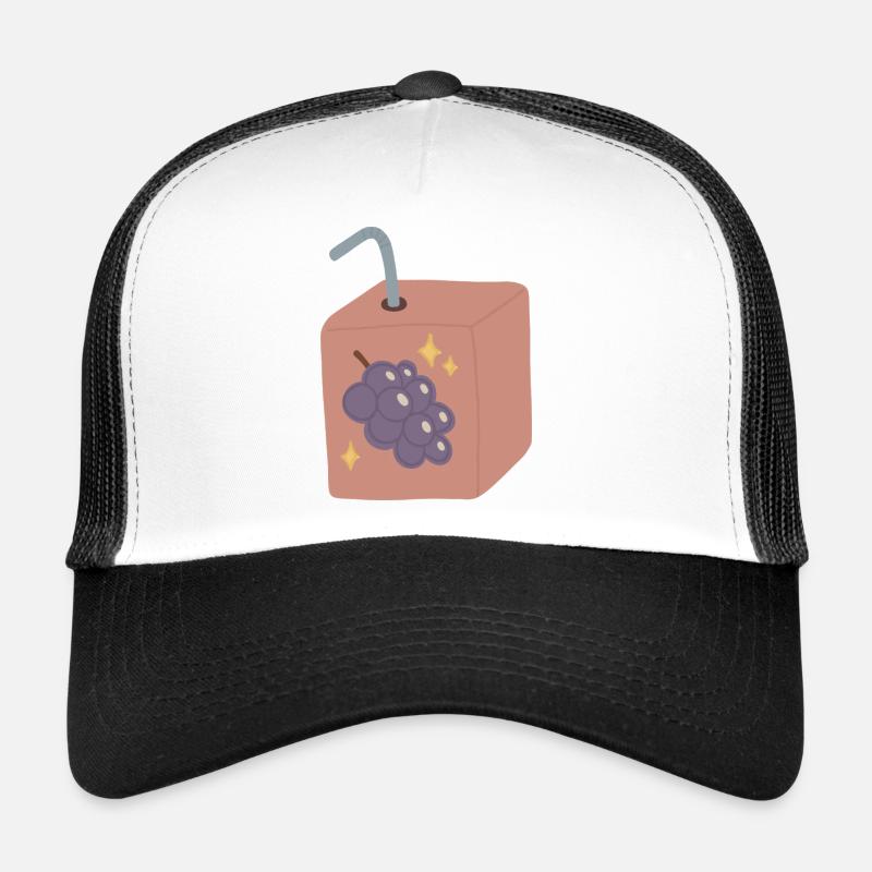 Grape Juice Box Design Trucker Cap