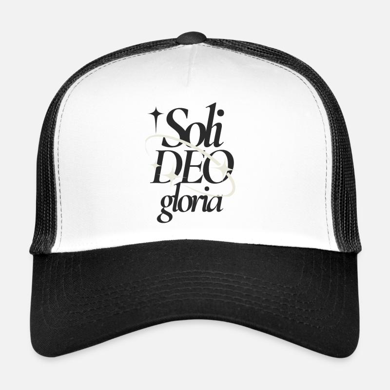 Soli Deo Gloria T-shirt typographique Casquette trucker 