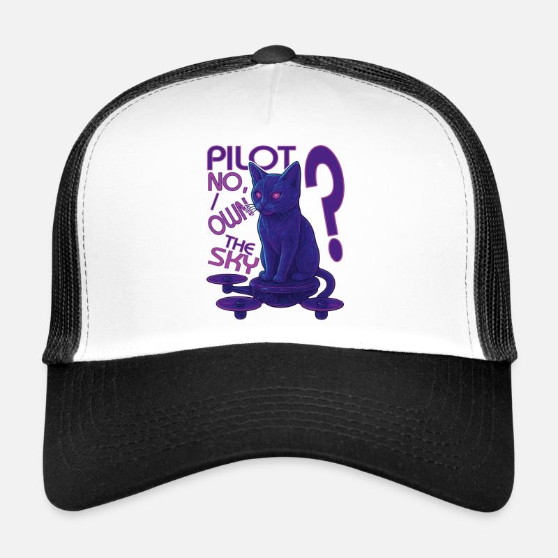 Futuristic Cat Drone Pilot – Sci-Fi Cats S Trucker Cap